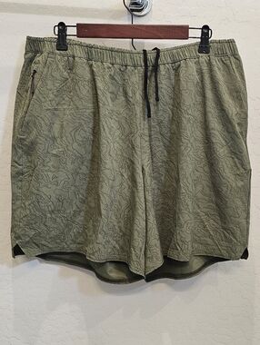 Men's Olive Green Performance Shorts